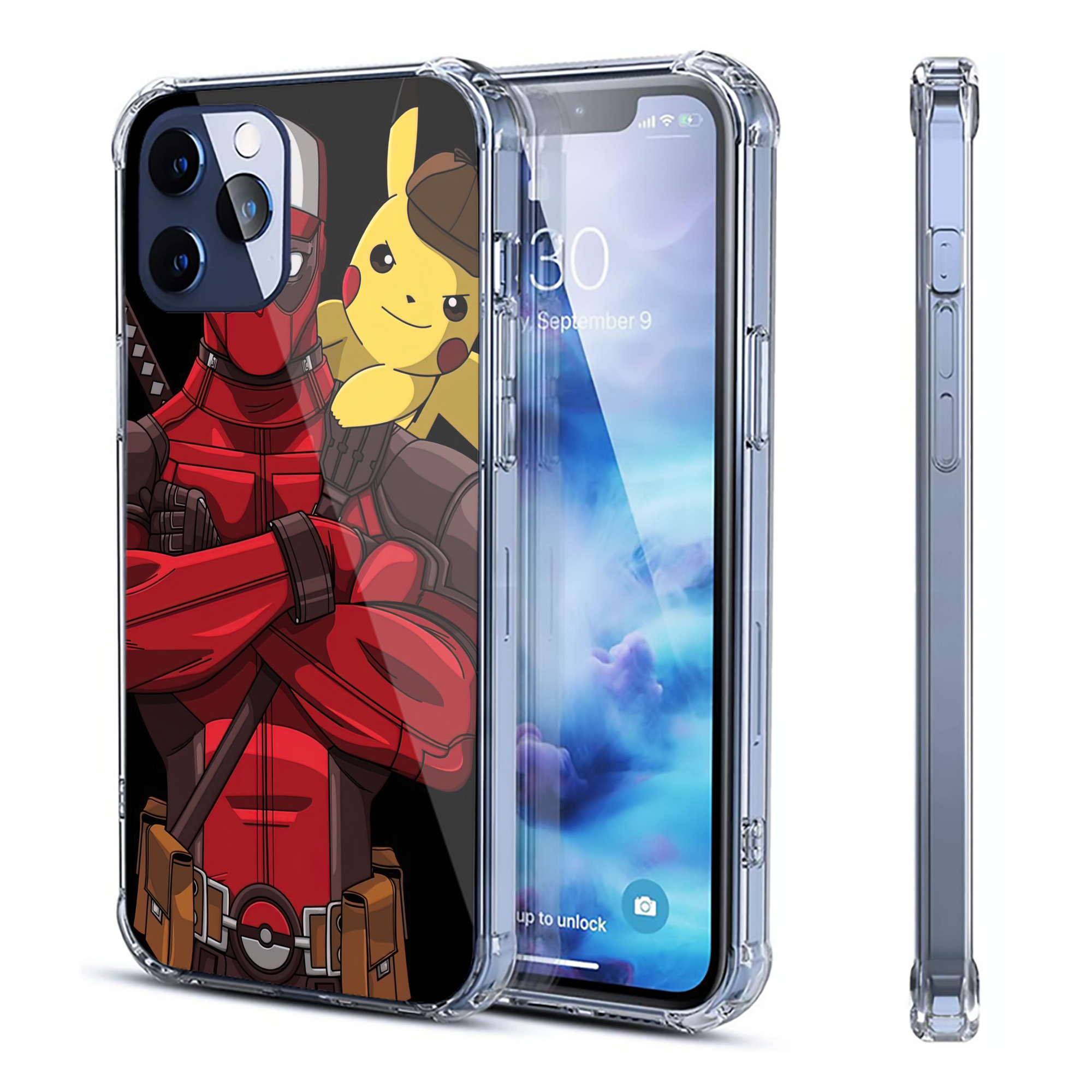 （画像用） Deadpool デッドプール 【iPhone 12シリーズ対応】透明スマホケース（クリアソフトケース）